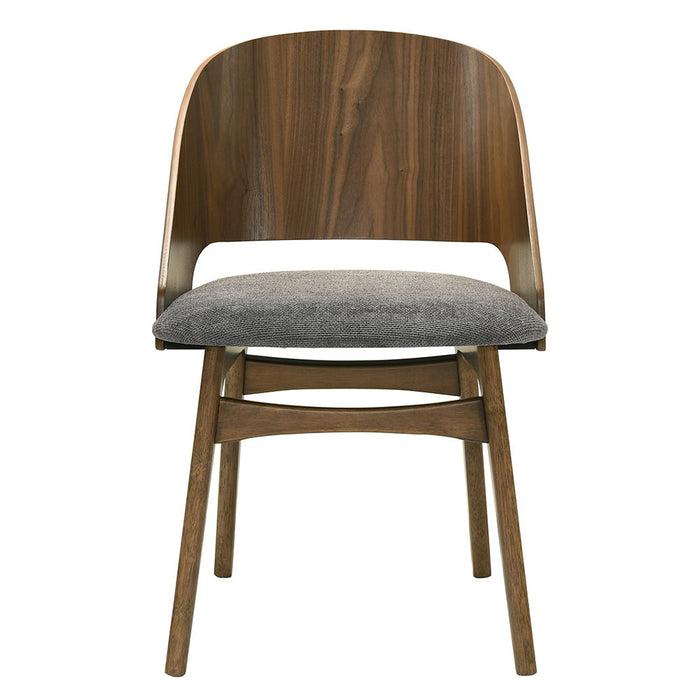 Delmon - Side Chair (Set of 2) - Dark Walnut / Gray ACME