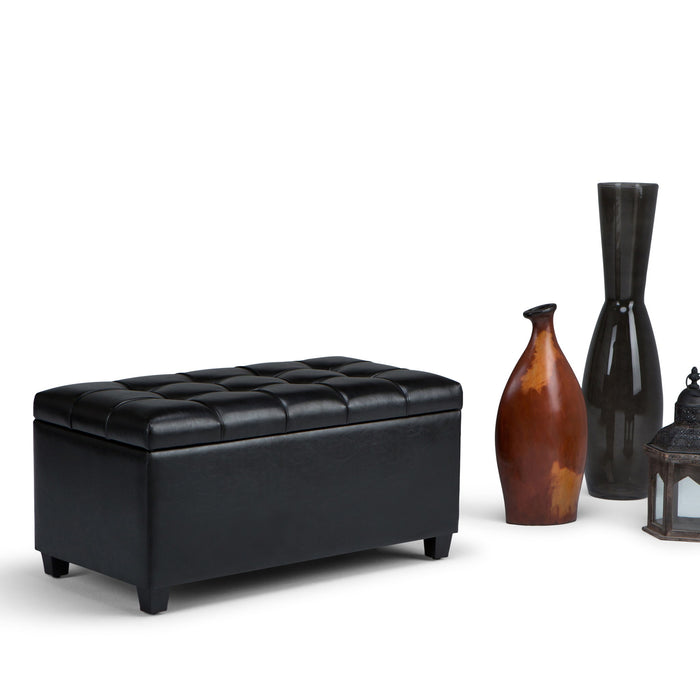 Sienna - Upholstered Storage Ottoman Bench Simpli-Home
