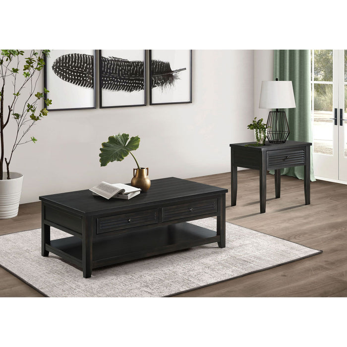 Sutter - 2 Piece Coffee And End Table Set - Dark Brown Furniture Max