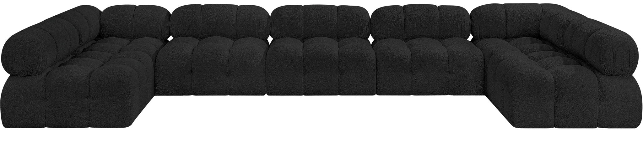 Ames - 7 Piece Boucle Fabric Modular Sectional Meridian Furniture