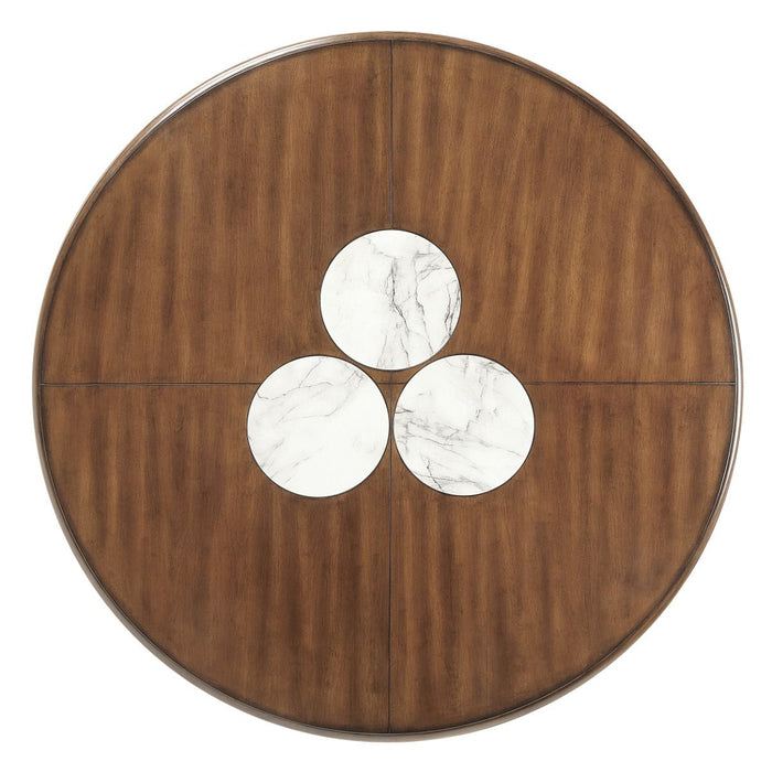 Harvey - Round Dining Table - Brown ACME
