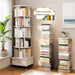 Rotating Bookshelf With Wheels And Drawer, 360° Spinning Design, Space Saving Storage Home Essentials