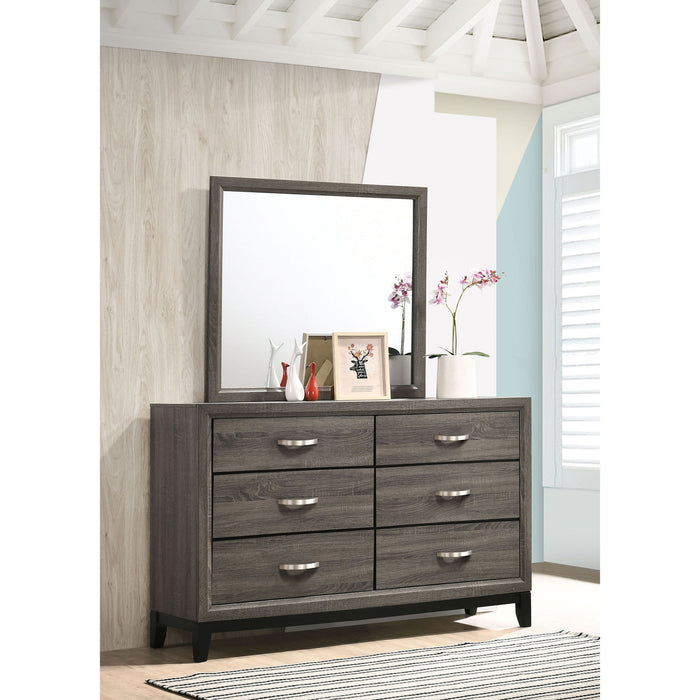 Cabrillo - 6 Drawer Dresser With Mirror - Gray Furniture Max