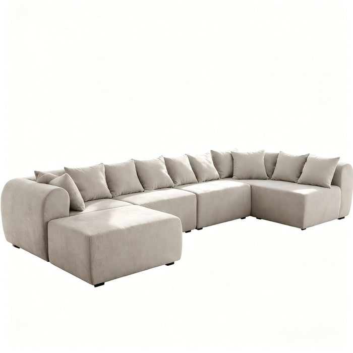 8 Seater U-Shaped Couch With Ottoman Home Essentials