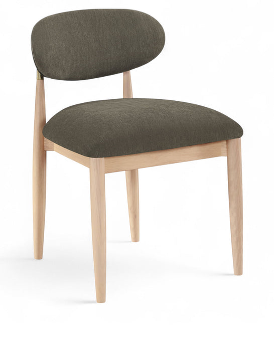 Riccio - Fabric Dining Side Chair (Set of 2) - Natural Frame Meridian Furniture