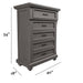 1 Piece Chest With Unique Legs - Antique Gray Home Essentials