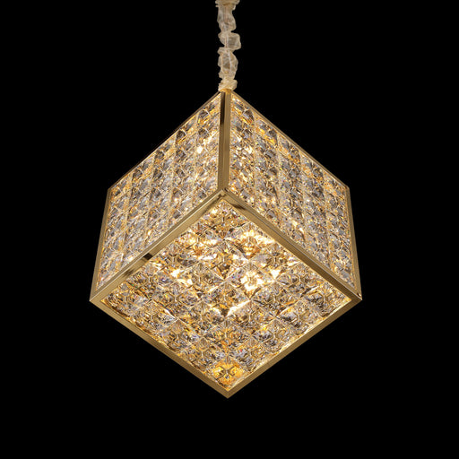 Michael Amini Lighting - Cubes Modern Crystal Chandelier - Gold Michael Amini