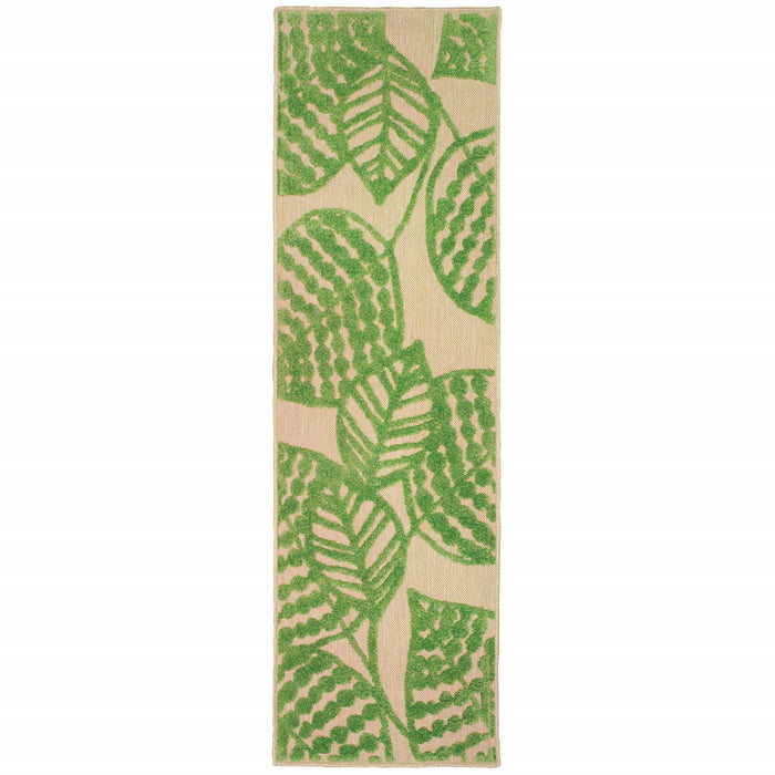 Floral Outdoor / Indoor Area Rug - Green