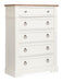 Kingston - Drawer Chest - Whisper White And Cerused Nutmeg Magnussen Furniture