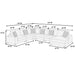 6 Piece Modular Sectional Sofa Set Upholstered Living Room Plush Couch With Cup Holders And USB Port - Black Home Essentials