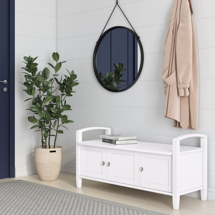 Warm Shaker - Handcrafted Entryway Storage Bench Simpli-Home
