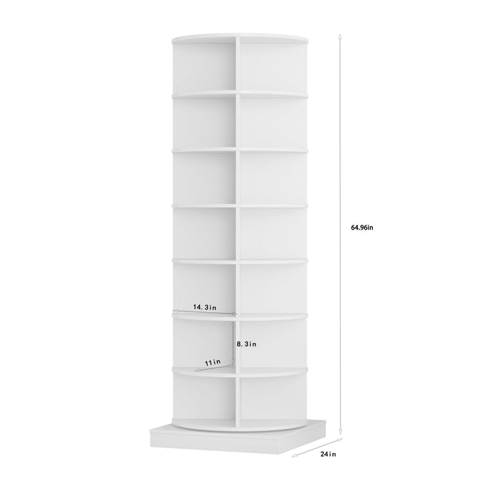 New 360 Rotating Shoe Cabinet 7 Layers Holds Up To 28 Paris Of Shoes Daily Nest