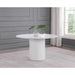 Quincy - Round Dining Table - White Marble Furniture Max