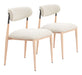 Equinox - Armless Dining Chair (Set of 2) - Oyster Gray / Natural Zuo Modern