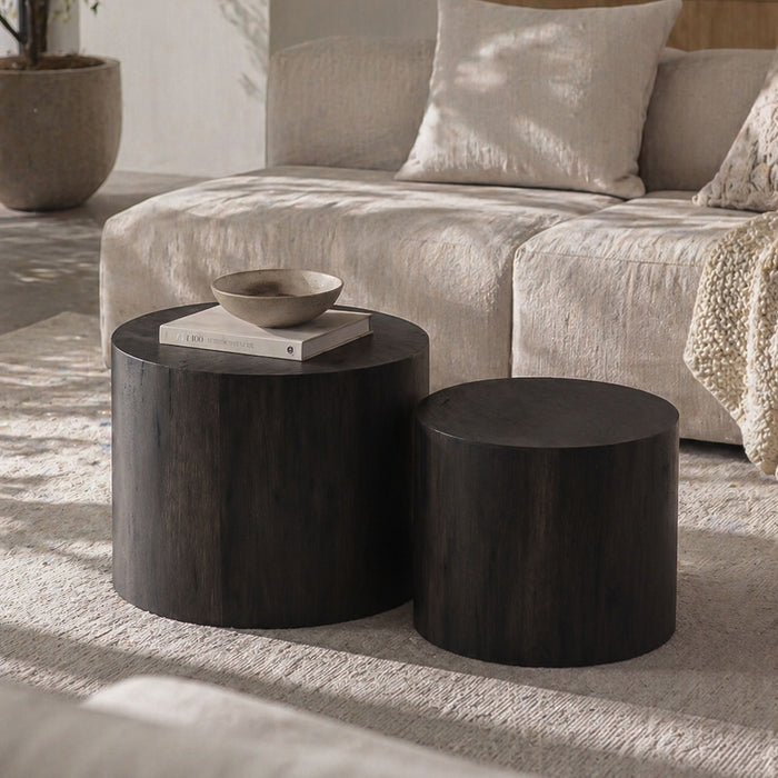 Modern Round Nesting Coffee Table (Set of 2) Home Essentials