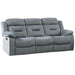 Modern Recliner Sofa With Pillow Arms, Plush Backrest, Horizontal Tufting, USB Charging Port Home Essentials