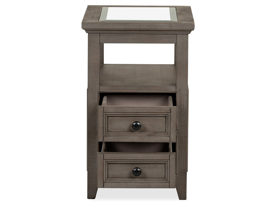 Paxton Place - Chairside End Table - Dovetail Gray Magnussen Furniture