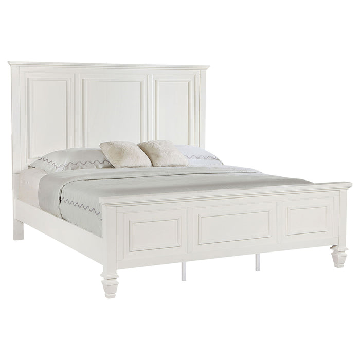 Chelema - Eastern King Panel Bed - Cream White