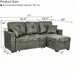 Sectional Sofa With Pull Out Bed, Reversible Chaise Home Essentials