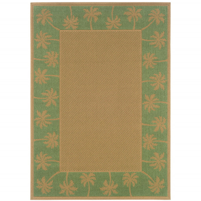 4' X 6' Stain Resistant Area Rug Indoor / Outdoor - Beige