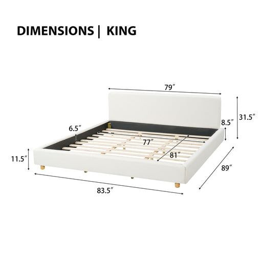 Upholstered Platform Bed Frame With Thick Headboard Artistry At Home