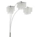 Bali - Shores Hanging Crystal Arc Floor Lamp Floor Lamp - Chrome Furniture Max