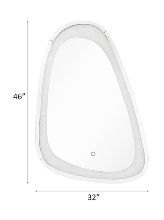 Noralie - 46" Accent Mirror With LED - Mirrored & Faux Diamonds ACME