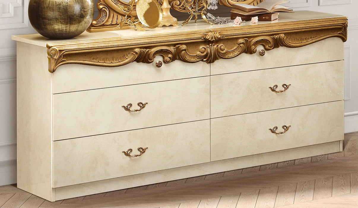 Barocco - Double Dresser - Ivory / Gold Camelgroup Italy