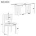 Dining Table Set With 6 Upholstered Chairs, Rectangular Table With Cutout Legs Hearth and Haven