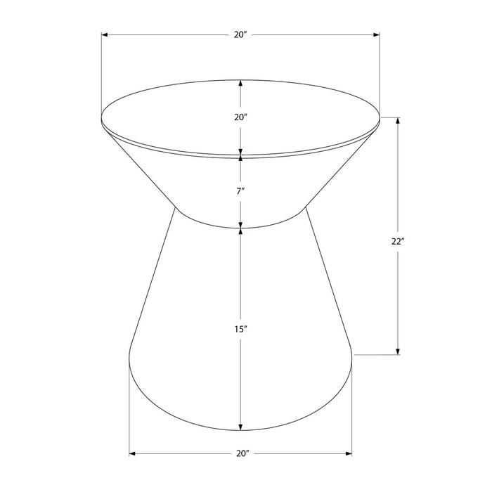 Drum Accent Side Table, Contemporary & Modern Elegant Design 8th Street
