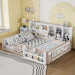 Platform Bed Frame With Guardrail, Storage Shelves & Bookshelf Home Essentials