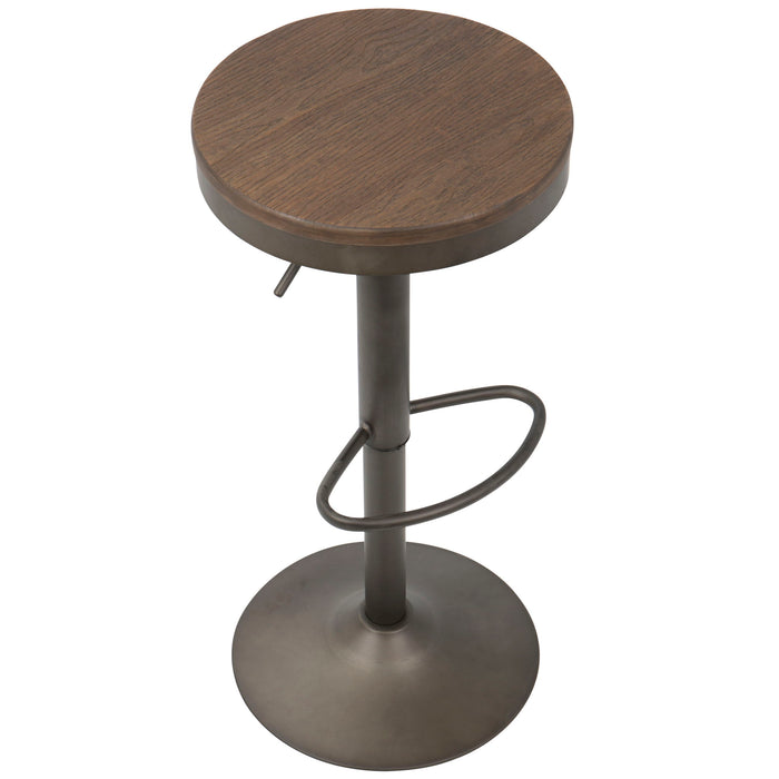 Dakota - Industrial Design Adjustable Barstool (Set of 2) Lumi Source