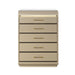 Gigi - Chest With LED Lights Chest, 5 Drawers, LED Lighting, Rounded Edges - Gold Global Furniture USA