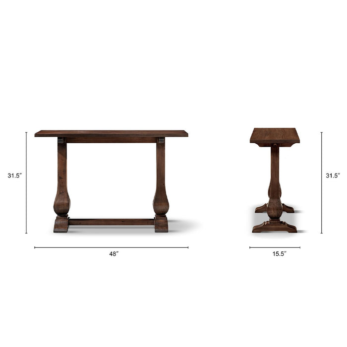 Whitmore - Trestle Console Table - Dark Brown Jennifer Taylor Home