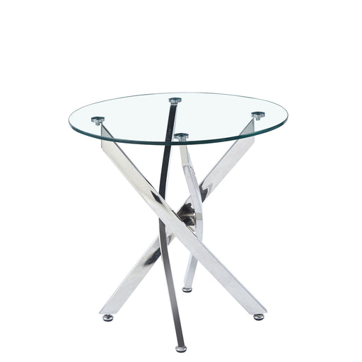 Round Table With Angular Slanted Legs Home Essentials