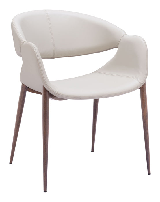 Limay - Dining Chair (Set of 2) - Beige / Walnut Zuo Modern