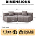 Curved Sectional Sofa With 2 Pillows For Living Room - Gray Home Essentials
