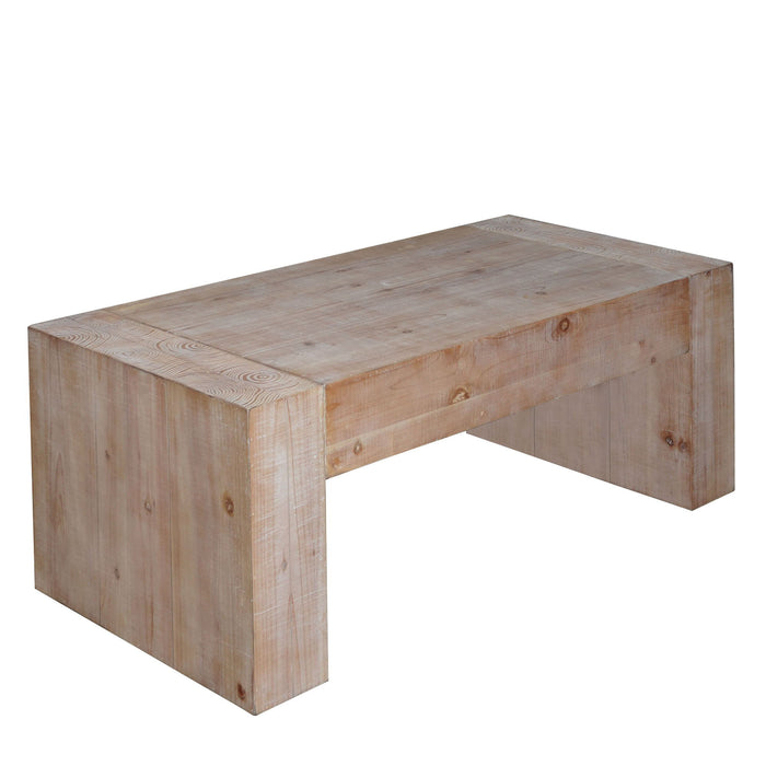 Modern Farmhouse Living Room Block Leg Coffee Table Home Essentials
