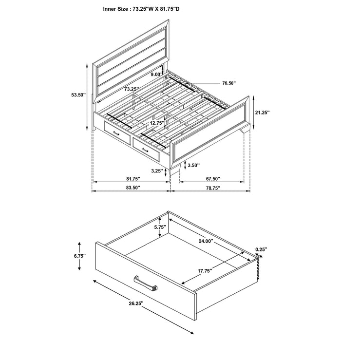 Oatfield - Panel Bed Furniture Max