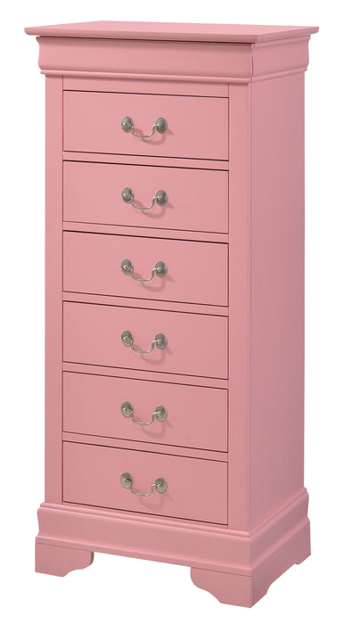 Glory Furniture Louis Phillipe Lingerie Chest, Pink