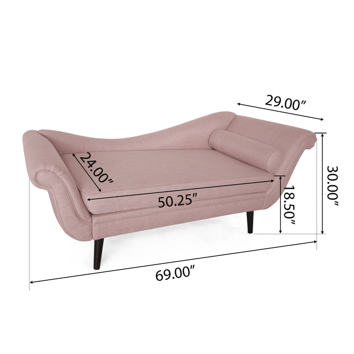 Chaise Lounge - Blush - Fabric