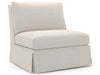 Henri - Skirted Armless Chair, Special Order - White Universal Furniture