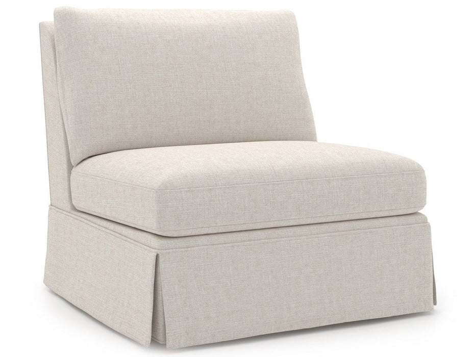 Henri - Skirted Armless Chair, Special Order - White Universal Furniture