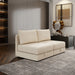 Modular Sectional Sofa With Storage, Convertible 2 Seater Sleeper Sofa - Beige Home Essentials