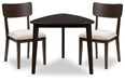 Shorbyn - 3 Pc. - Dining Table And 2 Chairs - Merlot Signature Design by Ashley®