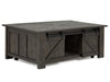 Garrett - Rectangular Lift-top Cocktail Table With Casters - Weathered Charcoal Magnussen Furniture