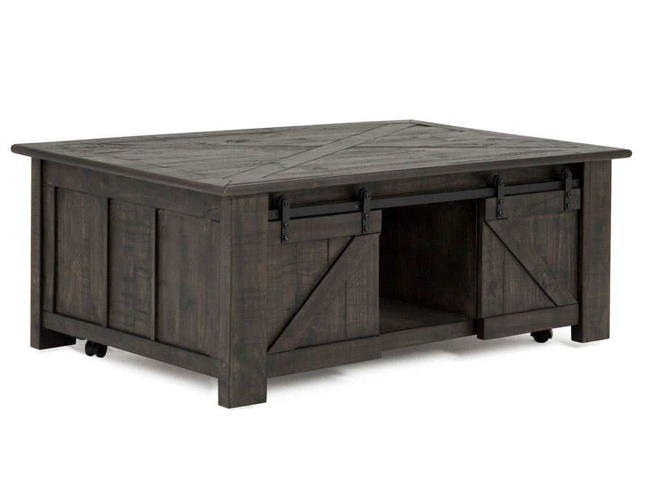 Garrett - Rectangular Lift-top Cocktail Table With Casters - Weathered Charcoal Magnussen Furniture