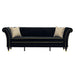 3 Seater Sofa With Rolled Arms, Vertical Channel Tufted Backrest Home Essentials