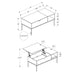 Table, Rectangular, Cocktail, Functional Lift-Top, Contemporary & Modern 8th Street