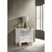 Cottage 3 Drawer Nightstand With Pull Out Tray - Cream White Furniture Max